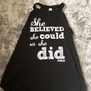 Thin strap fitness tank top